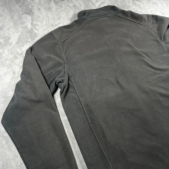REI Full Zip Fleece Jacket Mens Large Black Long Sleeve Mock Neck Pockets - Picture 6 of 14